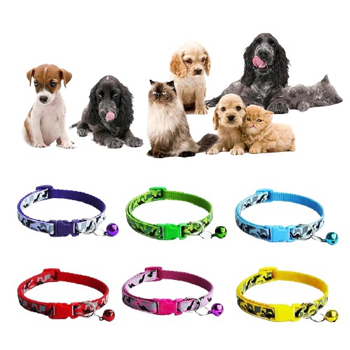 kalung anjing rantai hewan bell kucing dog collar Army