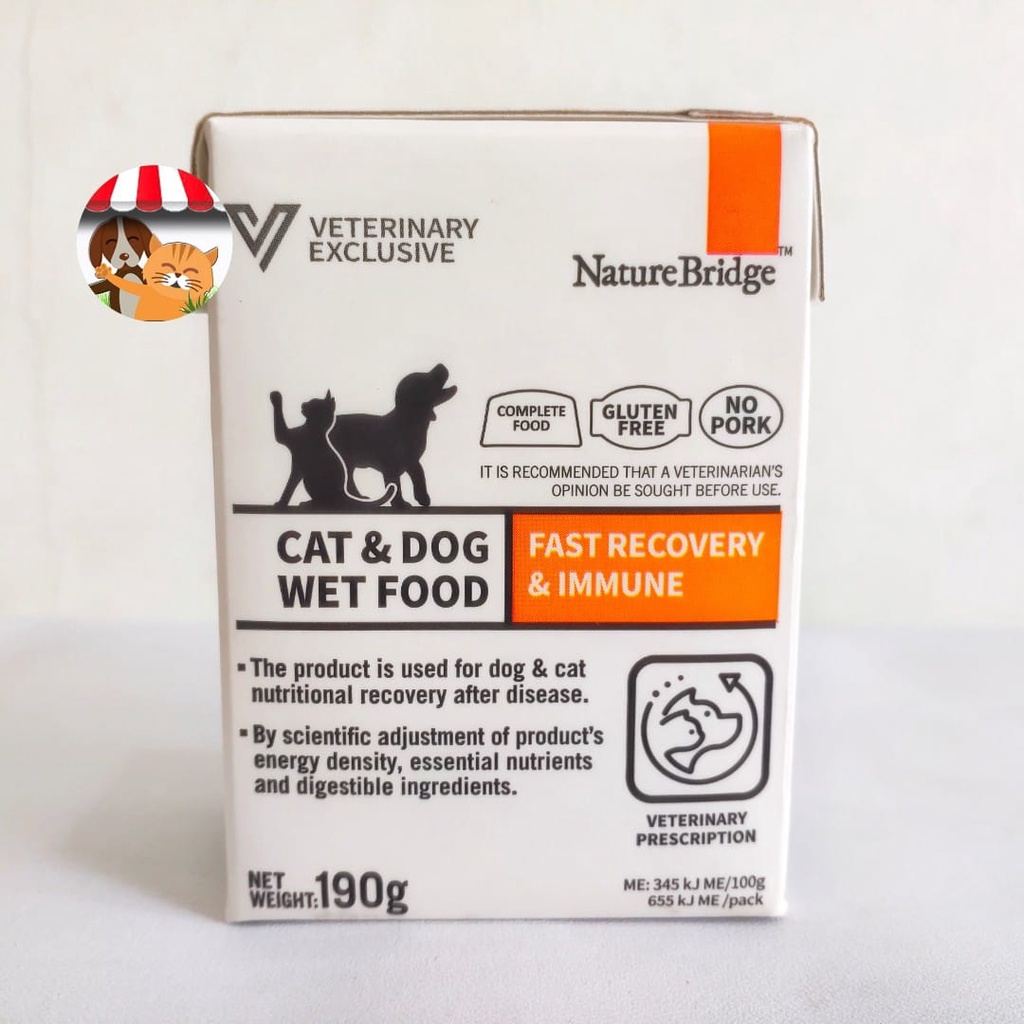 Nature Bridge Fast Recovery &amp; Immune Wet Food 190gr Cat &amp; Dog