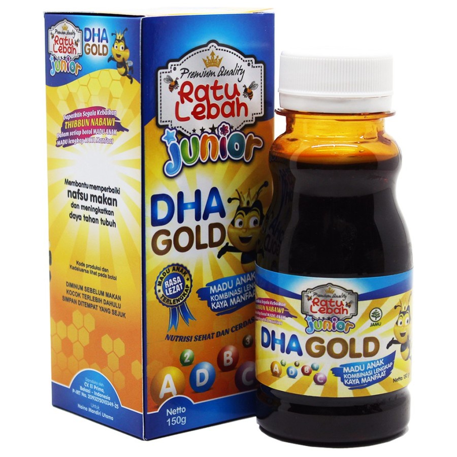 Madu Anak Ratu Lebah Junior DHA GOLD plus Omega 3 DHA Gold Ratu Lebah