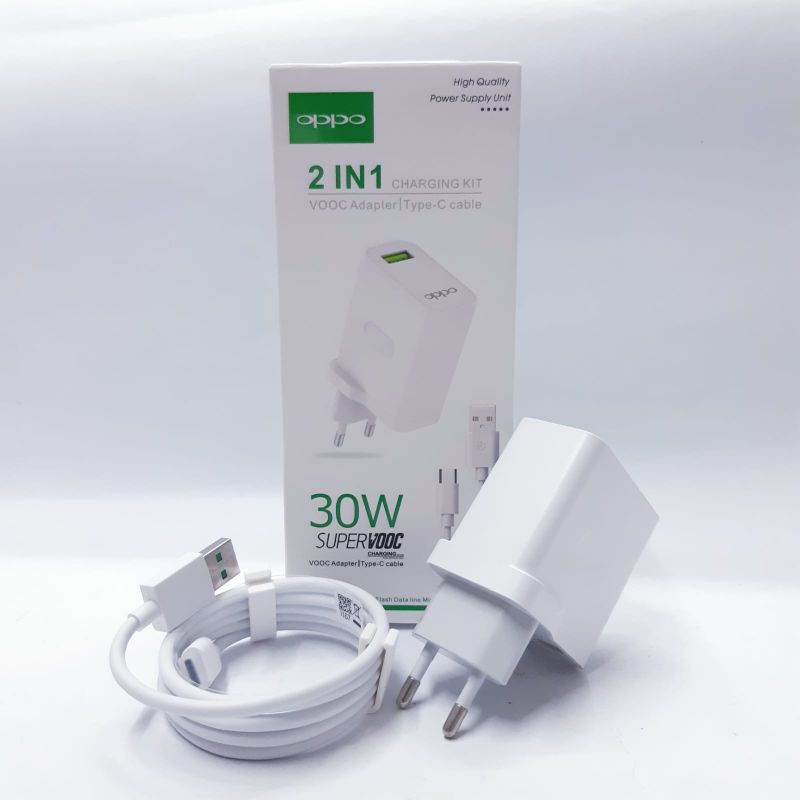 Charger Oppo 30W 65W 2A Kualitas Original super VOOC on Fast Charging Garansi 6 Bulan