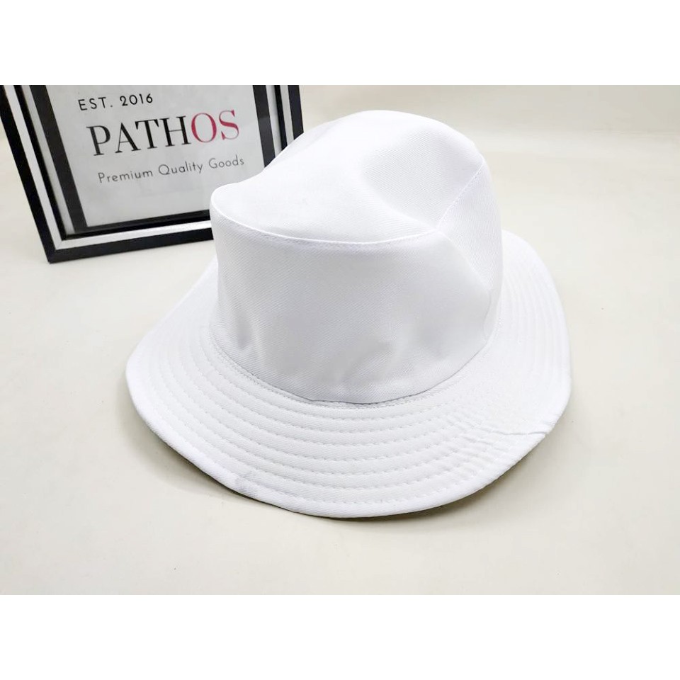 Topi Anak Haji Manasik Umroh Keplek Rimba Putih Polos / Bordir Indonesia-1