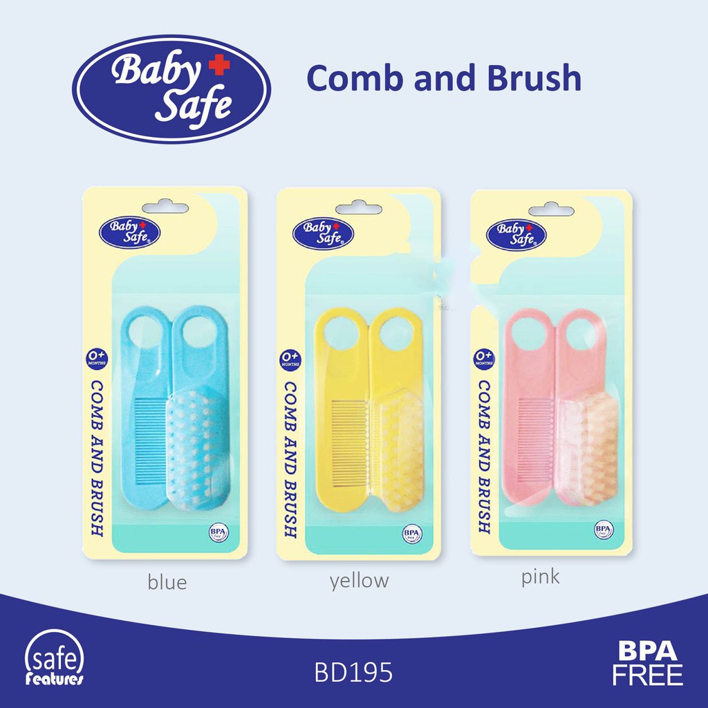 Baby Safe Comb &amp; Brush 2 in 1 | Sisir Bayi BD195