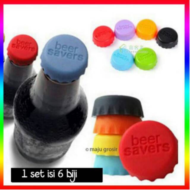 Tutup Botol Karet Silicone isi 6pc