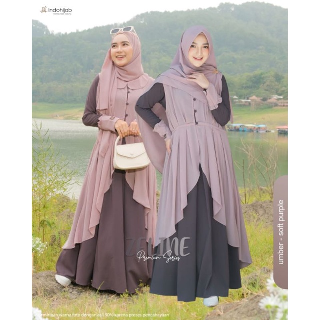 ZELINE by Idb - Indohijab gamis set Khimar+outer