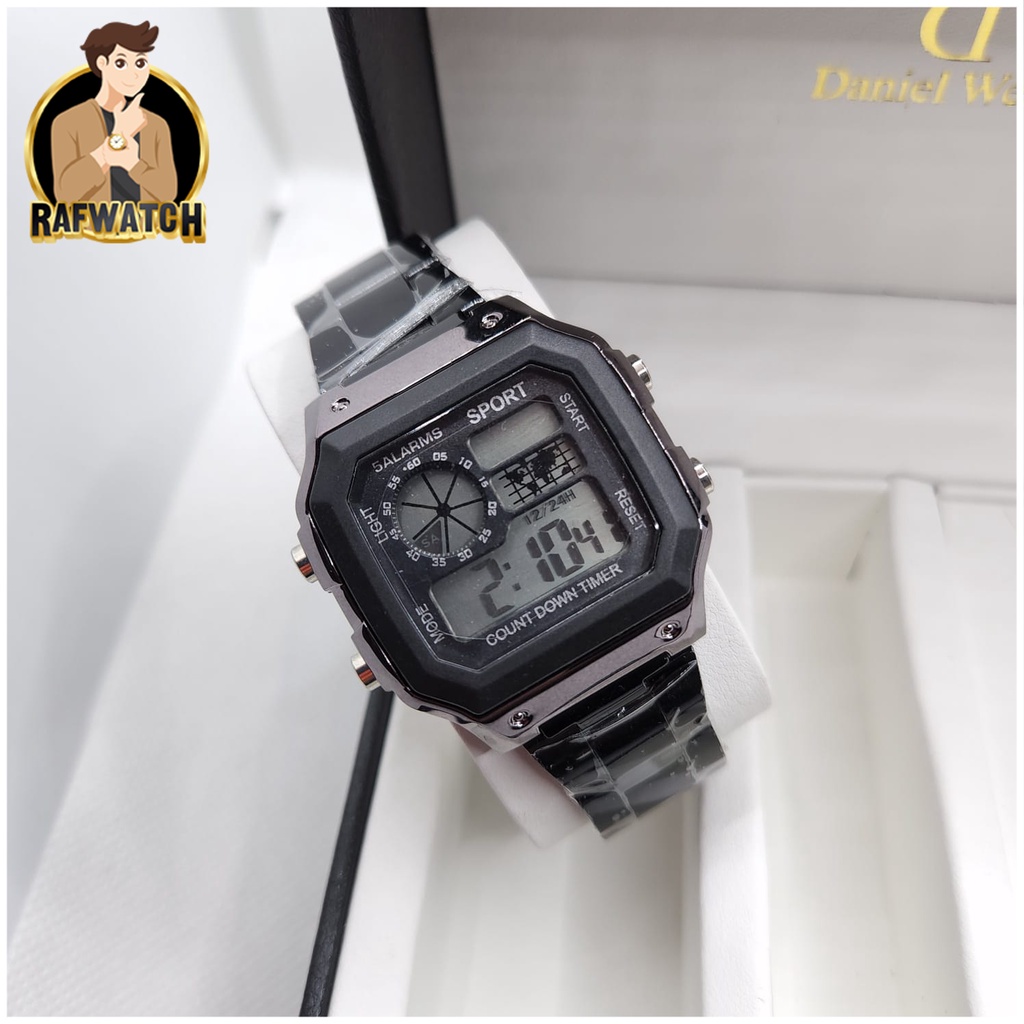 Jam Tangan Rantai Digital Pria dan Wanita Sporty Casual