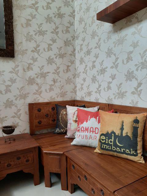 Sarung Bantal Sofa Edisi Ramadhan Uk 45x45 Import Bahan Tebal