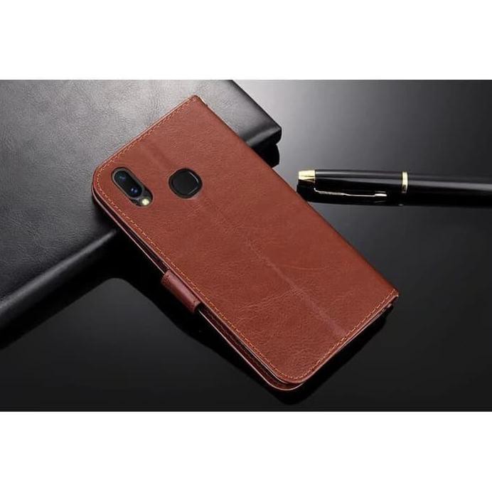 PUTRI VIVO V9 YOUTH | Y85 FLIP WALLET KULIT LEATHER COVER CASE SLOT KARTU