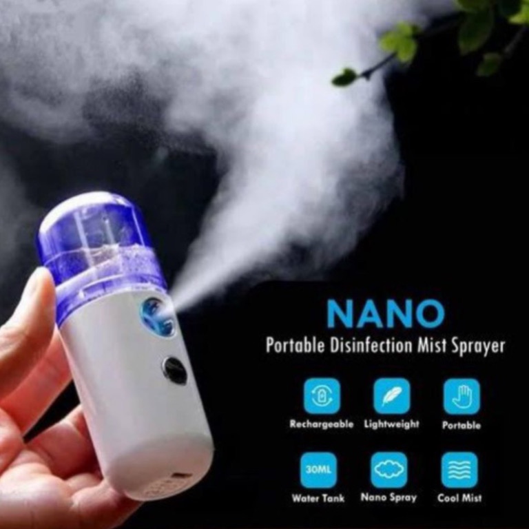 ( BISA COD ) PROMO NANO SPRAY FACE MIST / BOTOL NANO SPRAY PORTABLE / SEMPROTAN WAJAH FACIAL / SPRAYER DISENFEKTAN / NANO SPRAY / SEMPROTAN NANO / PELEMBAB WAJAH PORTABLE / NANO MIST SPRAY USB VIRAL