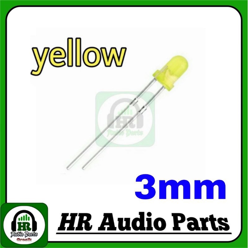 Led 3mm 3 mm Lampu LED Warna Biasa Merah Kuning Hijau Red Yellow Green