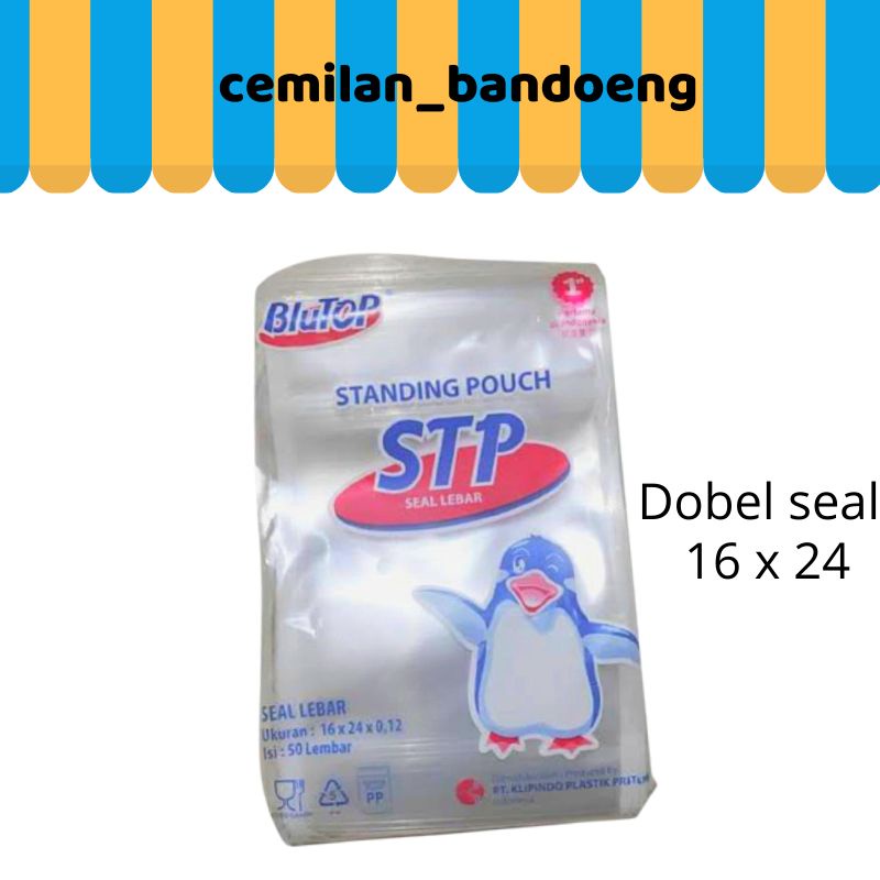 standing pouch dobel seal blutop stp 16 x 24