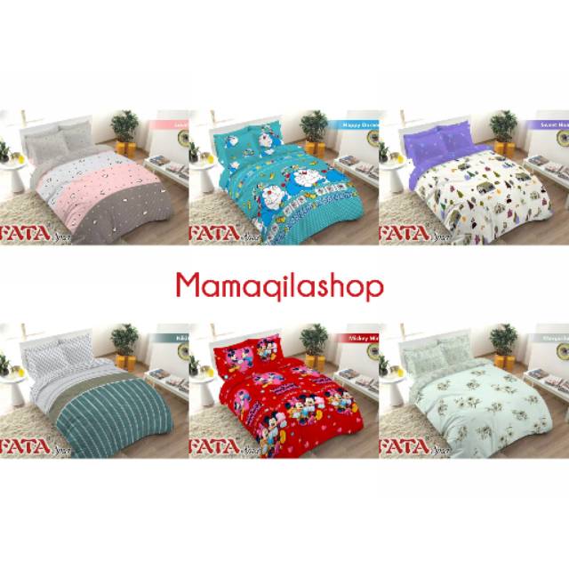 Sprei FATA 180 160 LOVELA HAPPY DORAEMON SWEET HOME NIKITA MICKEY MINNIE MARGARITA Dancing kitty