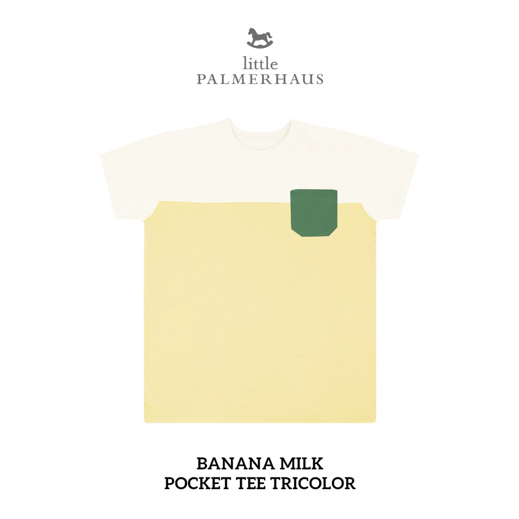 Little Palmerhaus - Pocket Tee Tricolor UNISEX 1-6 Tahun (Kaos Anak) Part I-BANANA MILK VERS A