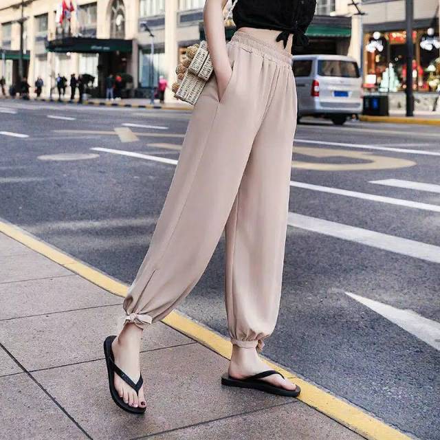 JASMINE PANTS CELANA PANJANG WANITA SANTAI MOSCREPE HITS SELEBGRAM TERLARIS BAGGY PANT GROSIRR31