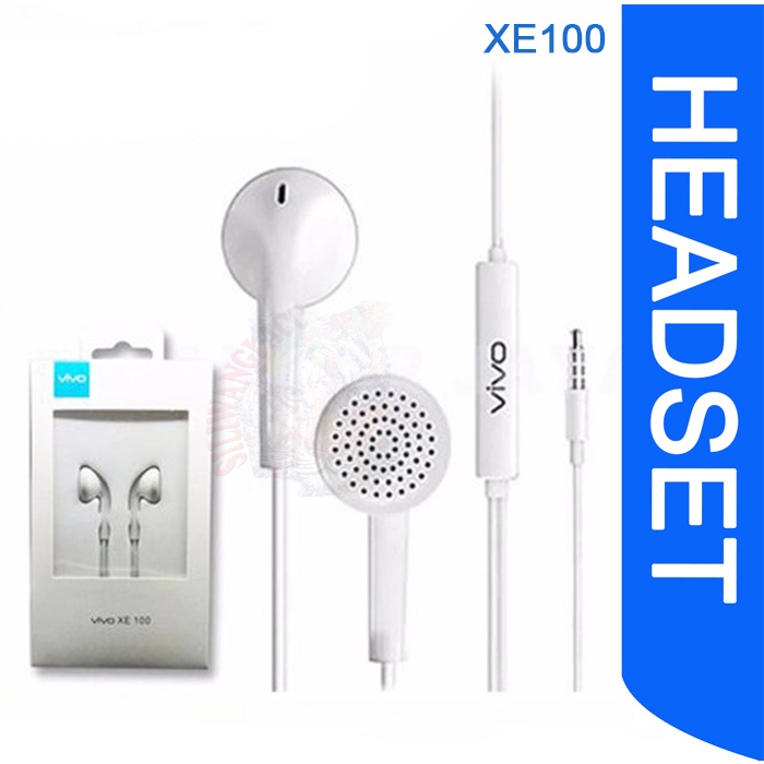 Original 100% Headset Hanset Vivo Stereo XE100 Vivo V21 V20 SE V19 V17 V11 Pro V9 V5S Y91 Y70 Y51 Y5