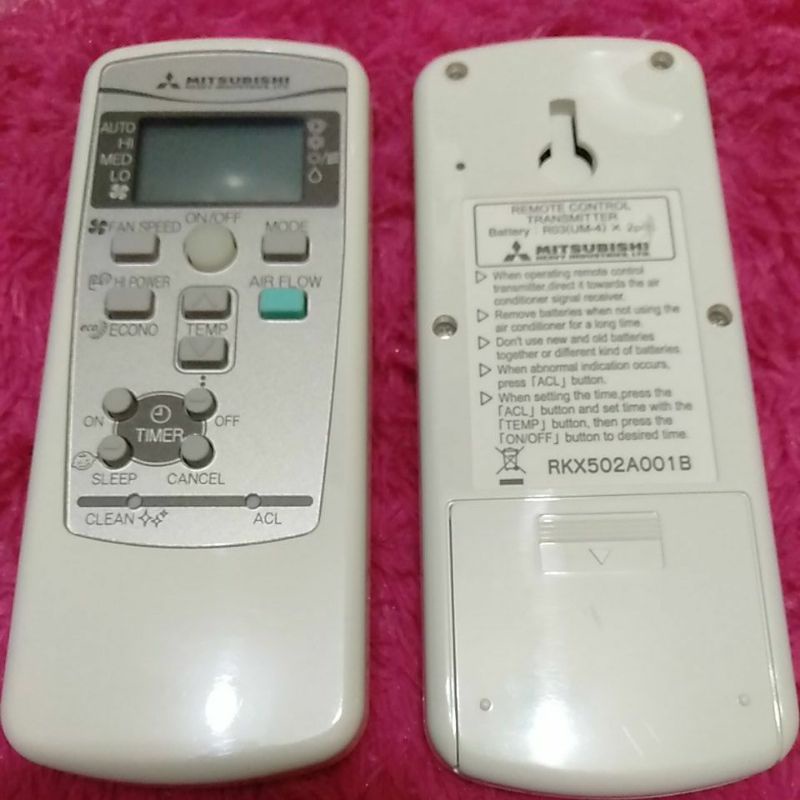 REMOTE REMOT AC MITSUBISHI RKX502A001B ORIGINAL ASLI