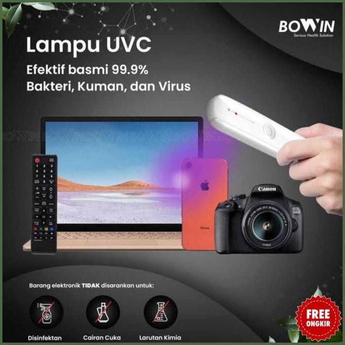 ✅Diskon Bowin UV-C Sterilizer (Lampu Desinfeksi Bakteri, Virus, Kuman) ⭐⭐⭐⭐⭐