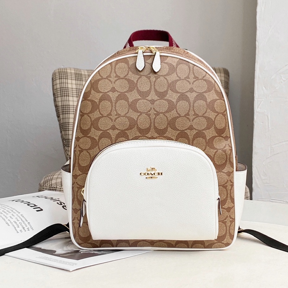 111/[Instant/Same Day]coach  5671 Medium Ladies PVC With Leather Backpack  beibao