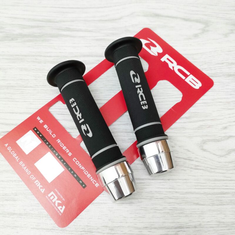 HANDGRIP SARUNG GAS RCB RACING BOY ORIGINAL + JALU STANG CHROME MODEL PCX UNIVERSAL MOTOR HANDGRIP HANDFAT HANDSPAD GRIP RCB HG55 HG 55 HG 66 ORIGINAL RCB RACINGBOY beat mio vario scoopy honda yamaha suzuki grand filano vespa sprint primavera vespa matic