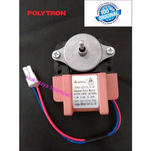 ORIGINAL MOTOR FAN KIPAS  POLYTRON KULKAS 2 PINTU BELLEZA