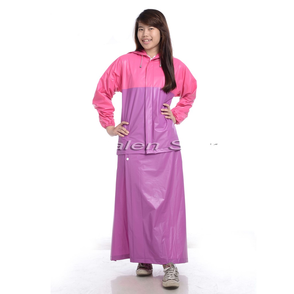 Jual Jas Hujan Original Bahan PVC Sambungan Press Rok Mantol Rok