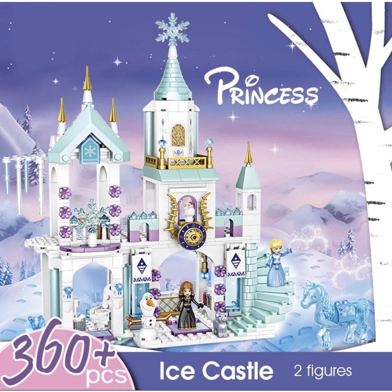 Brick Princess Frozen Snow Castle Set Compatible 360 Pcs