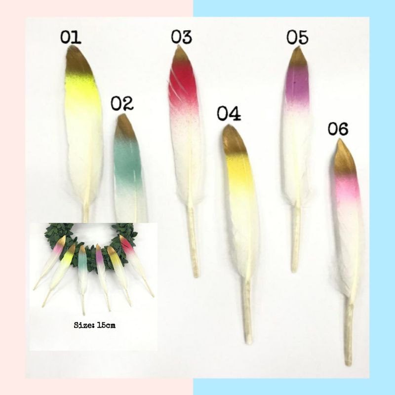 PER 1 PC - BULU ANGSA PUTIH SPED GOLD/BULU ANGSA/BULU SEMBUR/ANEKA BULU