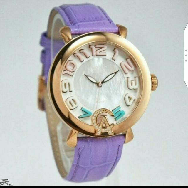 Jam Tangan Wanita Alexandre Christie AC 2391 light Purple Rose Gold Garansi Resmi 1 tahun