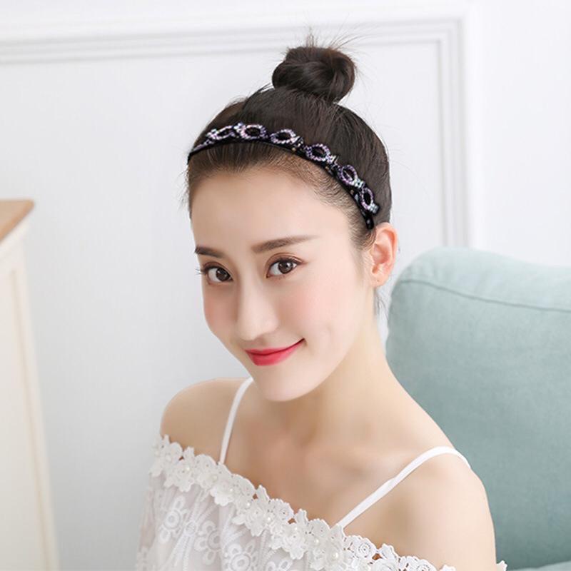 [MANYTHING] Bando Jepit Manik / Bando Jepit Rambut Fashion Korea / Jepit Rambut Double Layer Model Manik-Manik Cantik