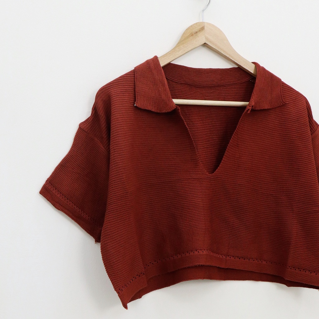 Vaty crop top knit -Thejanclothes