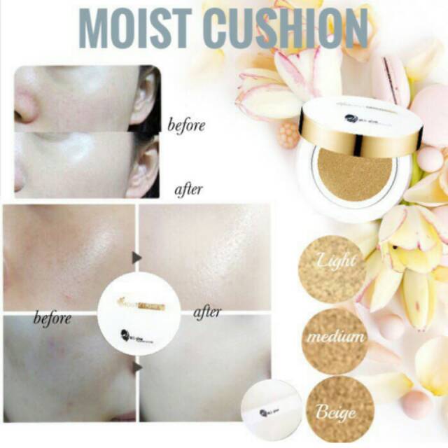 Ready Stock ❤ Moist Cushion MS glow Cantik Skincare ORIGINAL / BB CC Cream Foundation Make up