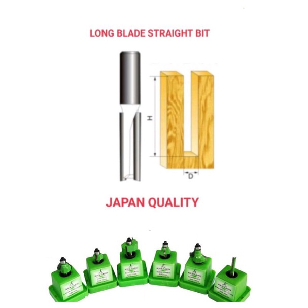 MATA ROUTER / PROFILE TYPE LONG BLADE STRAIGHT BIT JAPAN QUALITY