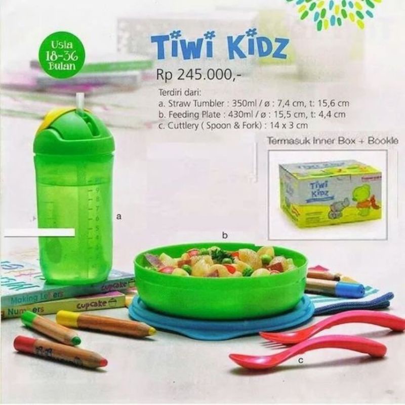 tupperware tiwi kids - wadah makanan bayi - perlengkapan makan balita