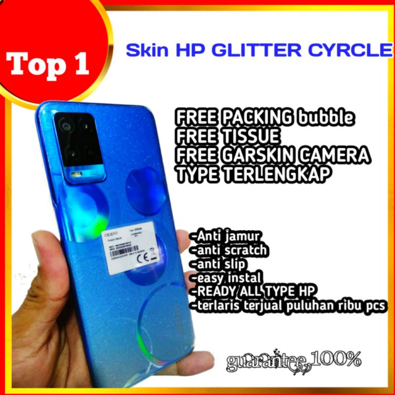 garskin hp + garskin camera  anti jamur transparan glitter 3D all type all merek anti gores belakang hp