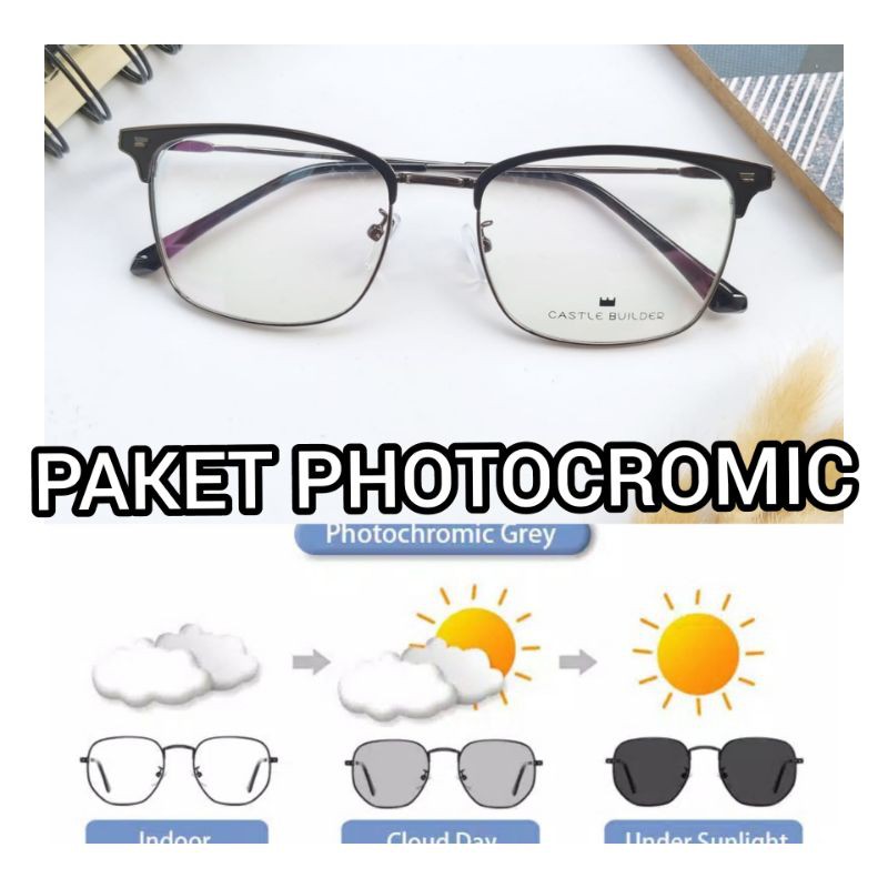 Kacamata Photocromic Antiradiasi Wanita Fashion 98733