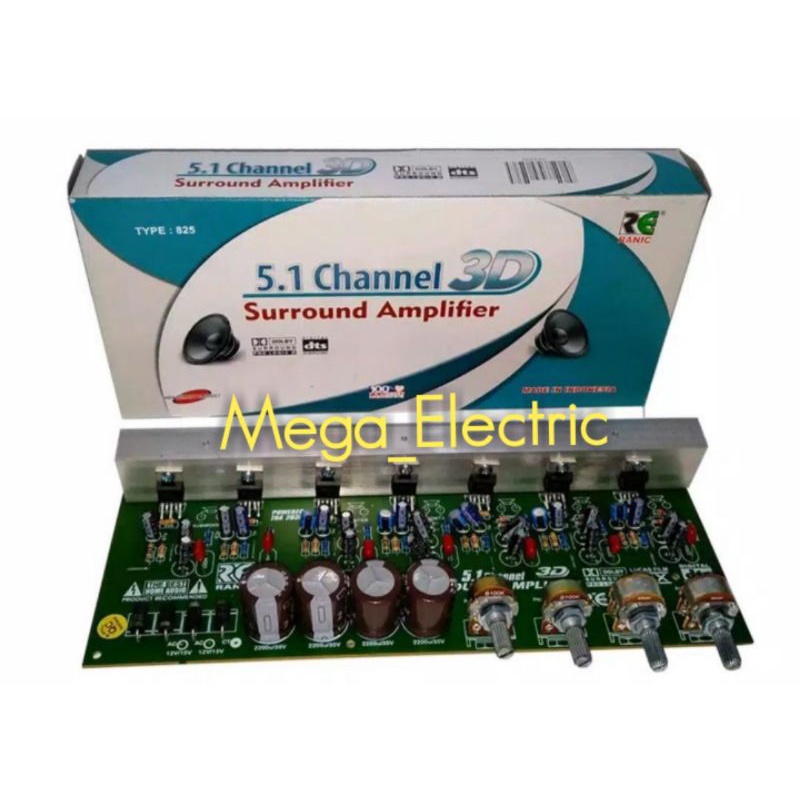 Kit Power Amplifier Aktif Home Theater 5.1 Surround 3D