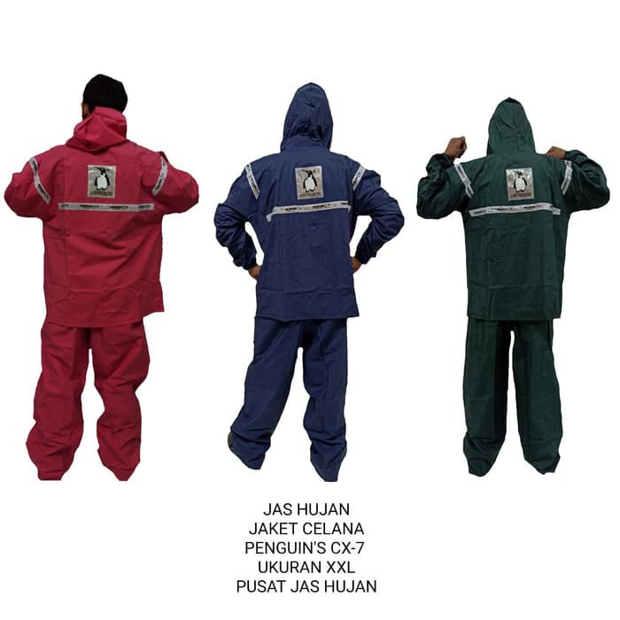 FELWINSHOP JAS HUJAN DEWASA SETELAN PENGUIN CX7 (SUPER TEBAL XXL)