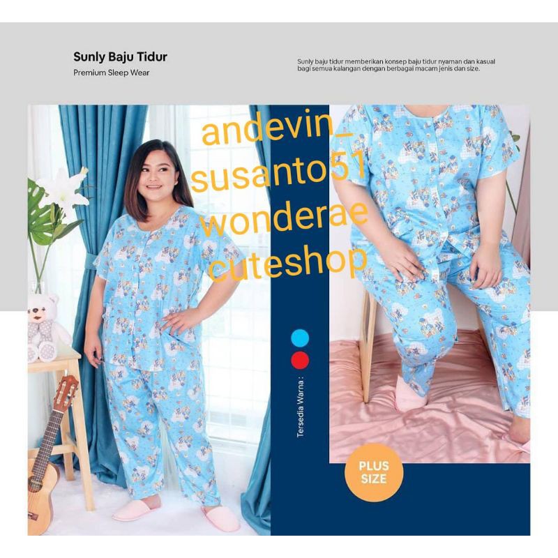 Baju Tidur Sunly 2L & 3L CP (Celana Panjang)