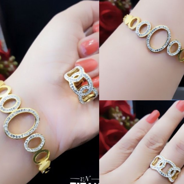 Set Perhiasan Gelang dan Cincin 3567L