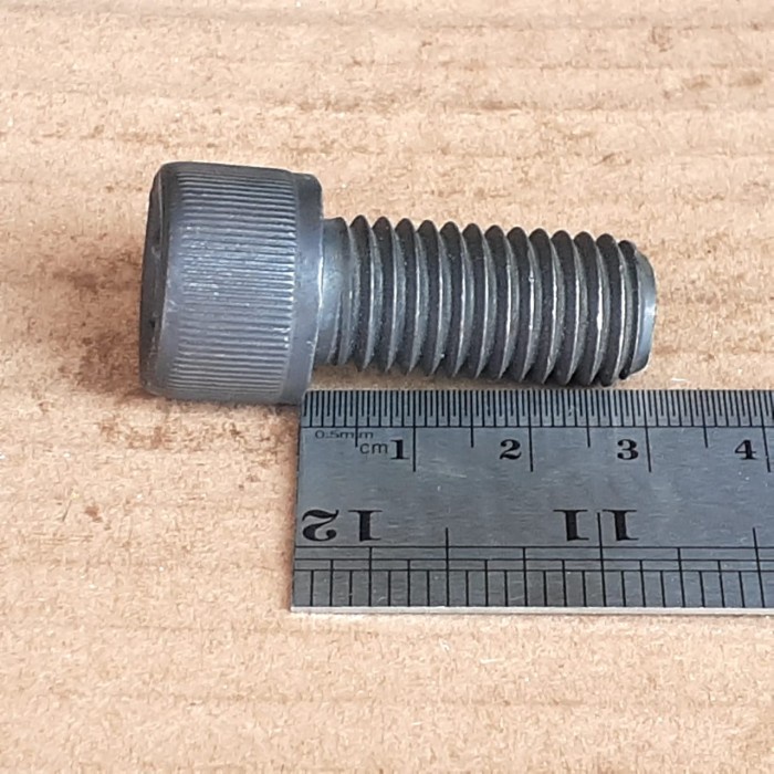 BAUT L M14X30 (3 CM) BAJA FULL DRAT / BAUT L BAJA M14 X 30 GRADE 12.9 / BAUT L BAJA M14 PANJANG 3 CM