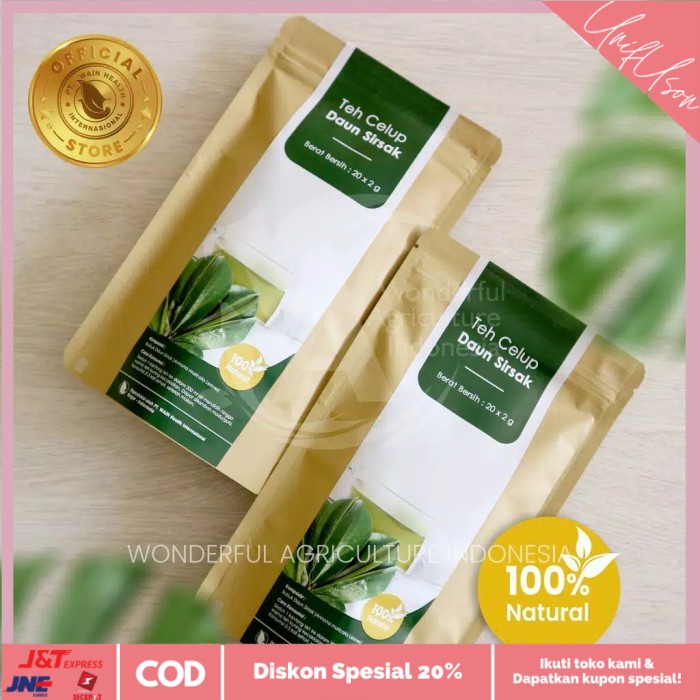 

⭐COD⭐ Paket Bundling Teh Herbal Daun Sirsak Dan Kelor Antikanker Antioksidan
