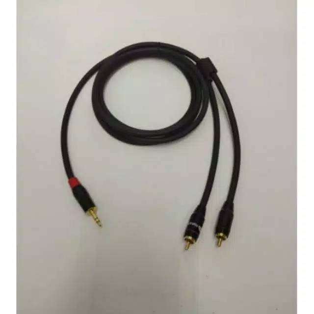 Kabel Audio Jack Mini Stereo to Cabang 2 RCA