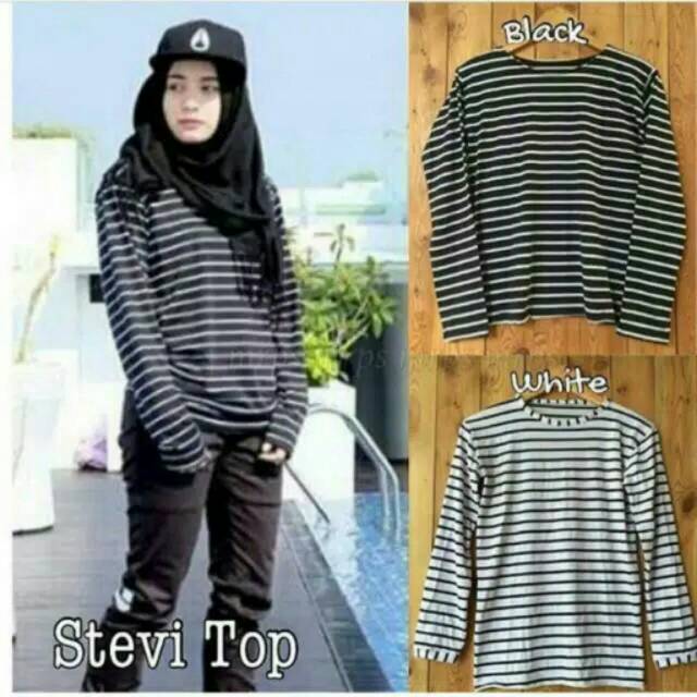 fashionshop119 Stevia Top / Stevi Top / Stevy Top / Kaos Salur / Kaos Stevia / Atasan Wanita (fs)