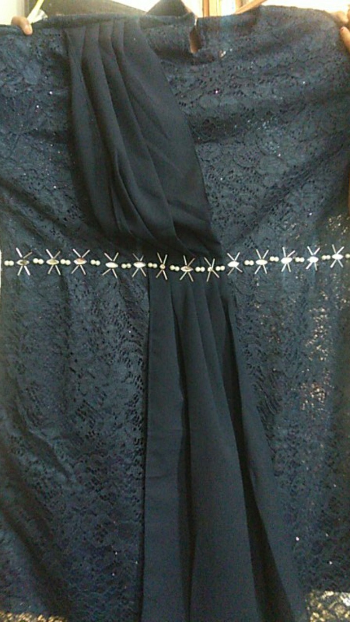 Maura Couple - Sania Ruffle Batik Couple Ori Ndoro Jowi Dnt Garansi Termurah Shopee - Payet Navy