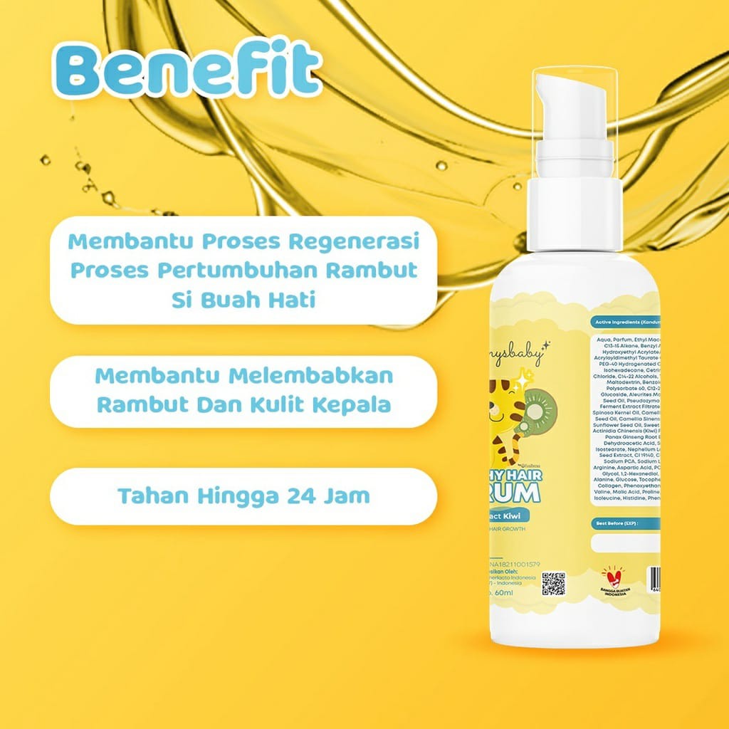 Yummys Baby Hair Serum 60ml - Penumbuh Rambut Bayi