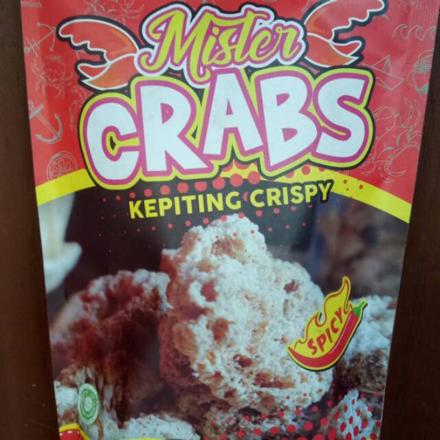 

MISTER CRABS Kepiting Crispy - Rasa SPICY / Cemilan kepiting / cemilan kekinian / kepiting crispy