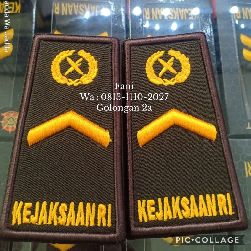 Pangkat Bordir Kejaksaan RI Gol 2A.
