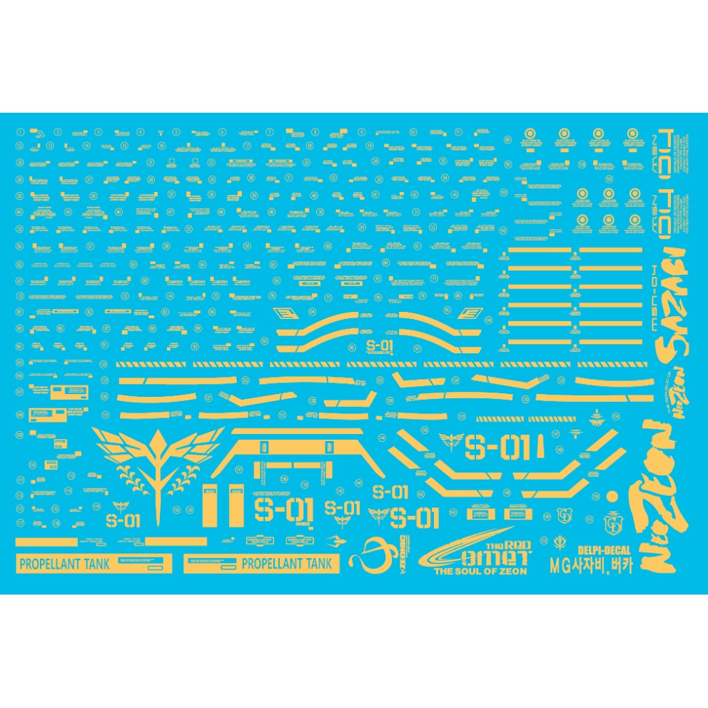Water Decal MG Sazabi ver KA ALL HOLO by DELPI