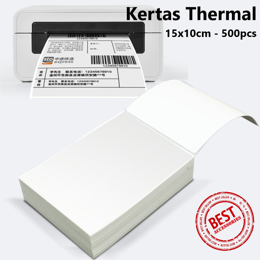 Label Thermal 100x150mm Kertas Sticker Barcode Printer 743