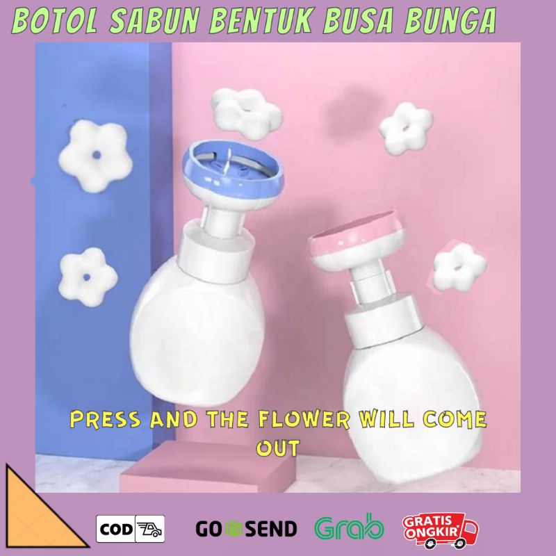 BOTOL SABUN BENTUK BUSA BUNGA/FLOWER STAMP HAND SOAP/SABUN CUCI TANGAN BUSA BUNGA