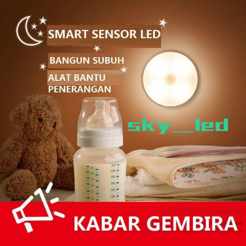 LAMPU LED SENSOR GERAK LAMPU TIDUR LED SENSOR GERAK LAMPU SENSOR INDOOR